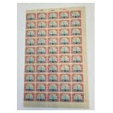 1928 Full 50 Stamp Block Sheet US 5 Cent Air Mail