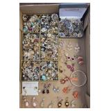 100+ Pair Vintage Costume Jewelry Pierced Earrings