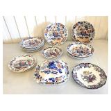 1820 Masons Gaudy Ironstone Japanese Basket Dishes