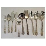 10 Kirk Repousse Sterling Silver Serving Pieces