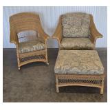 High End Brown Jordan Chair & Ottoman & Rocker