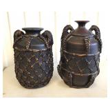 12" & 11" Vintage Vases From the Philippines