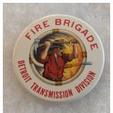 1939 Fire Brigade General Motors Pin Back Badge