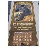 1938 Calendar Will Rogers For Reed Tissue Corp