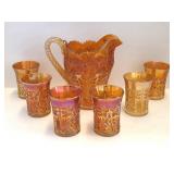 Antique 1910 Imperial Carnival Tiger Lily Water Se
