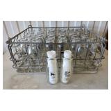 30 Plains Dairy WY 1/2 Pt Milk Bottles UW Carrier