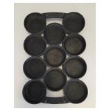 1859 Nathaniel Waterman Cast Iron Gem Muffin Pan