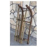 Antique Primitive Iron Runner Snow Sled