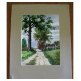 Watercolor Landscape Painting by Matilda Breuer