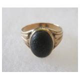 Ladies 14k Gold Ring Worn Stone Size 7 1/4