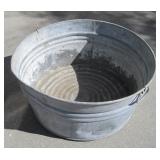 Vintage Galvanized Steel Washtub 22" Diameter
