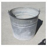 Vintage Galvanized Steel Bale Handled Pail