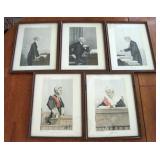 Five Antique Vanity Fair Prints 1893-1904