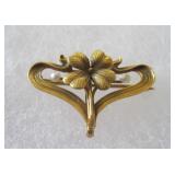 Antique 14k Gold  Pearls Chatelaine 1" Pin