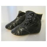 Antique Black Leather High Button Baby Shoes