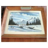 Original Watercolor Roy Kerswill Wyoming Tetons