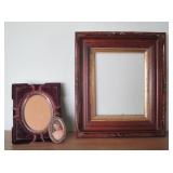 Four Antique Victorian Walnut & Oak  Frames