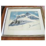 Two 1930s Skiing Prints by Dwight Shepler
