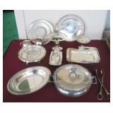 Assorted Vintage Silverplated Serving Pieces