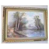 Antique Landscape Oil Painting