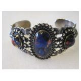 Vintage Navajo Style Sterling Silver Cuff Bracelet