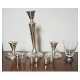 Group of Sterling Silver Pieces Candlesticks S&P