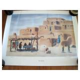 Two Ltd Edition Prints Taos Pueblo James Haughey