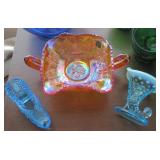 FENTON Butterfly Carnival Dish Other Glass Pieces