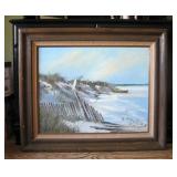 Seascape Oil Painting Signed W. Raymond 24" x 30"