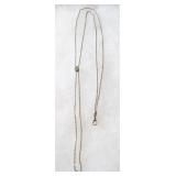 Antique Ladies 48" Victorian GF Slide Watch Chain