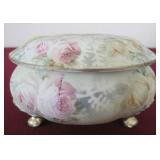 Antique Royal Bayreuth Rose Tapestry Powder Jar