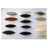 14 Antique Tatting Shuttles Bone Celluloid SP