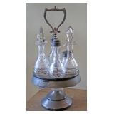 Antique Victorian 6 Bottle Castor Set