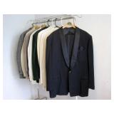 Ten Vintage Mens White Dinner Jackets Tuxedo Etc