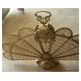 Decorative Brass Folding Fireplace Fan