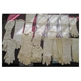 17 Pairs Vintage Ladies Cloth Dress Gloves