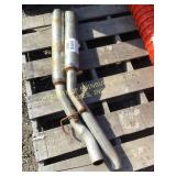 (2) CHROME MUFFLERS