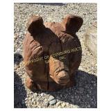 BEAR HEAD WOOD CARVING
