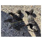 (2) SQUIRREL WOOD CARVINGS