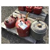 (4) STEEL FUEL CANS