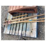 YARD TOOLS, RAKES & POST HOLE DIGGER
