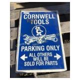 Tin Cornwall Tools Sign