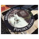 Tin Popcorn Sutton Sign