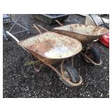 (2) Metal Wheelbarrows