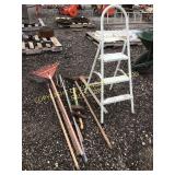 Misc Garden Tools & Step Ladder