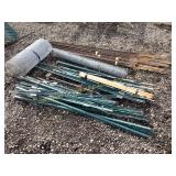 Lot of Misc T-Posts & Wire Fence