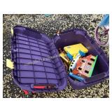 PURPLE TOTE W/ KIDS TOYS