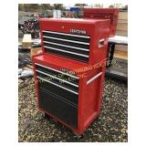 CRAFTSMAN 2 PIECE SEVEN DRAWER TOOL BOX WITH KEYS