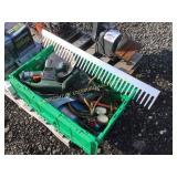 GREEN TOTE, HEDGE TRIMMER & PROPANE TORCH