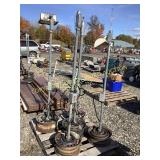 (5) Homemade Electrical Posts w/ Lights